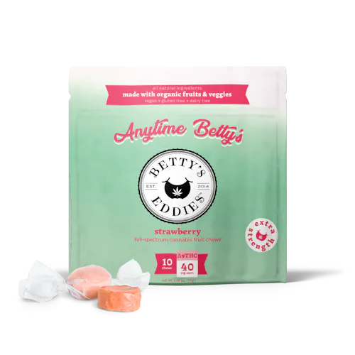 Bettys Eddies 40mg Strawberry Chews 0.4g/400mg-active