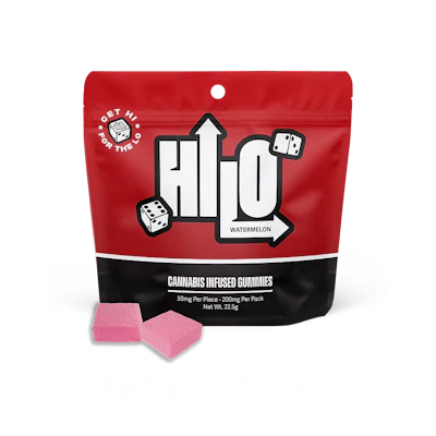 Hi-Lo - 200mg Live Resin Gummies - Watermelon - EDIBLES by HILO at King of Budz