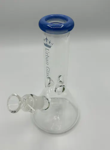 8′ Urban Glass Ice/Water Bong Blue/Pink-active