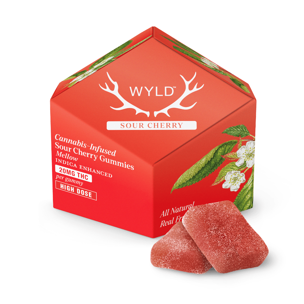 200mg | Sour Cherry Indica Enhanced Gummies