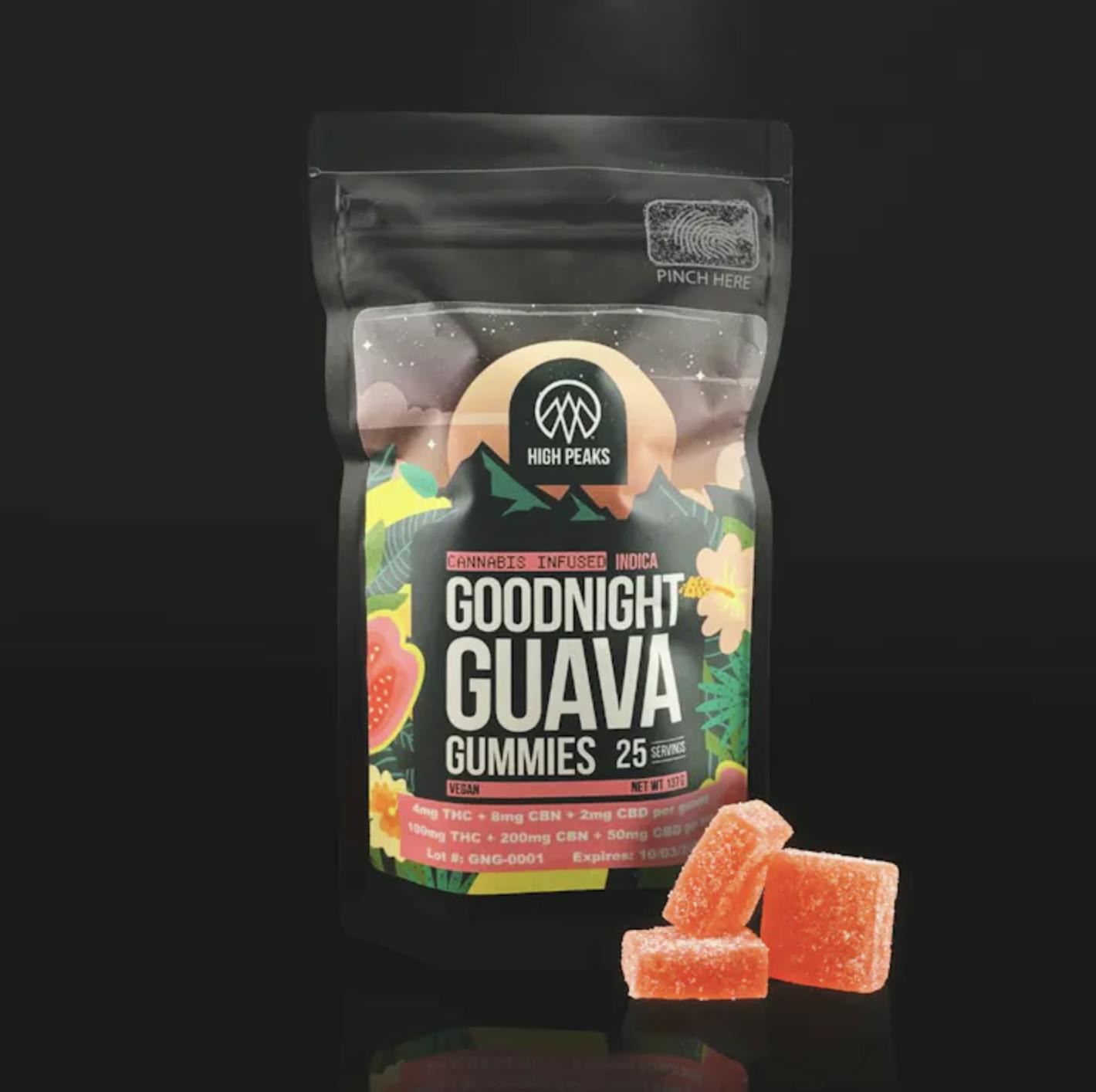 Edibles | High Peaks | Goodnight Guava | 20pc | 100mg