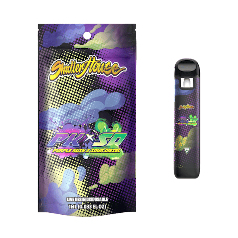 Shatter House - Presidential Kush x Sour Diesel Live Resin Disposable