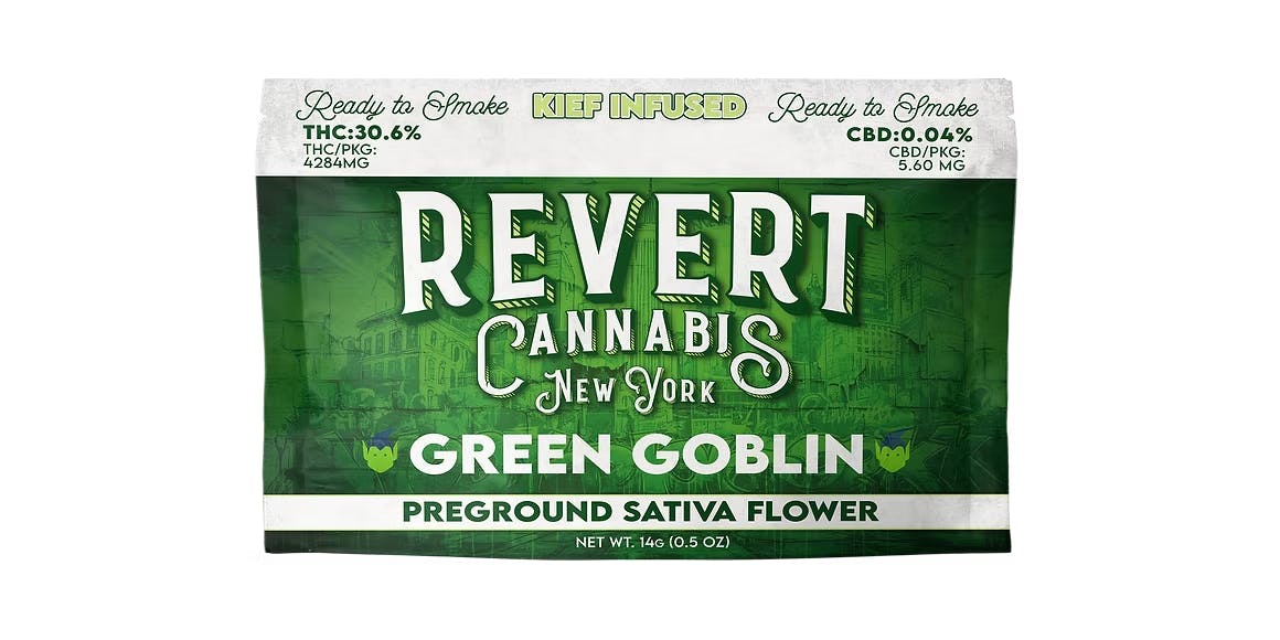 Revert Cannabis | Green Goblin | Kief-Infused Ground Flower | 14g
