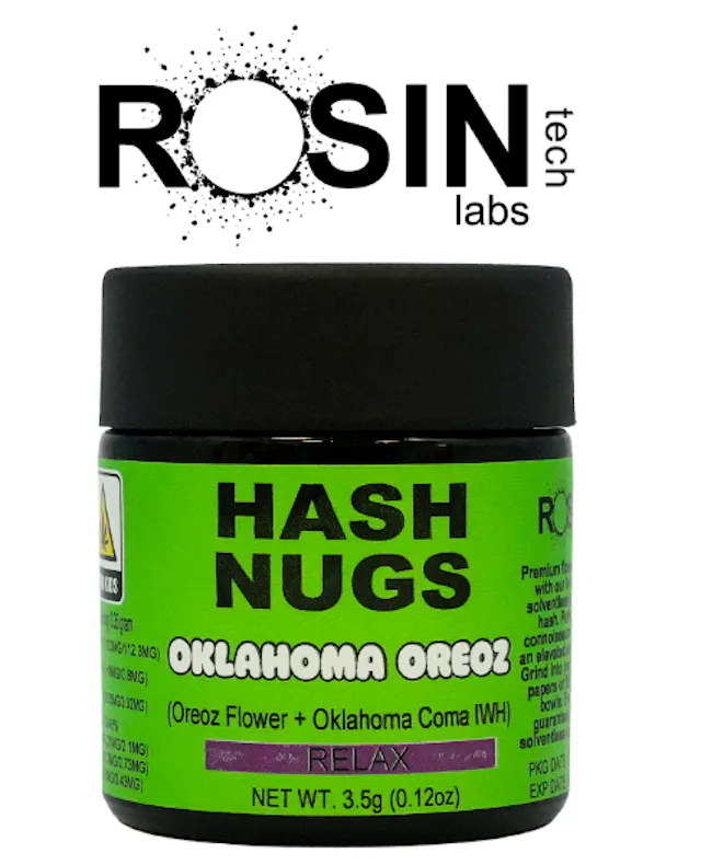 Rosin Tech Labs Hash Nugs Oklahoma Oreoz 3.5g (indica hybrid, infused-bud)