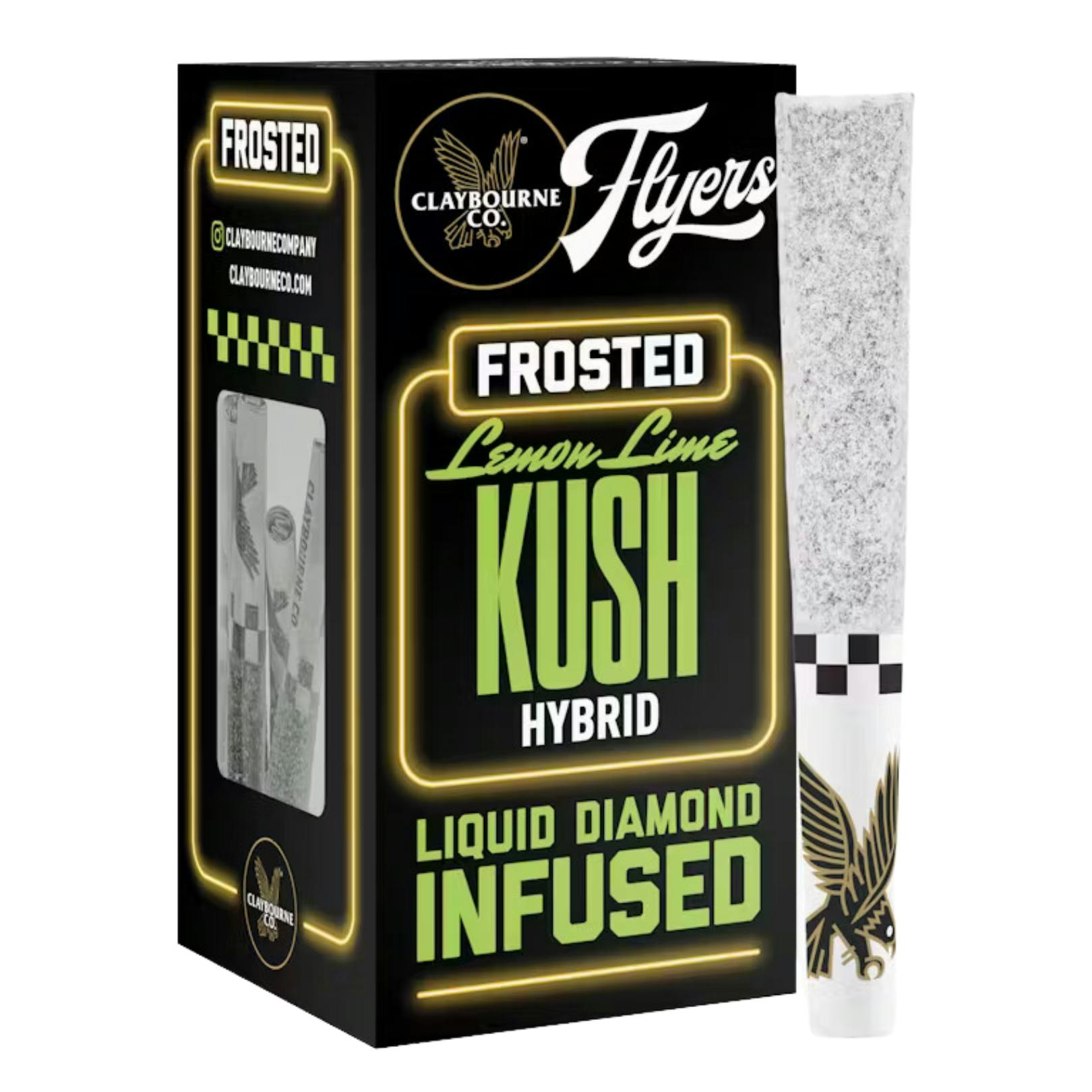LEMON LIME KUSH LIQUID DIAMOND INFUSED THCa DUSTED 5PK PREROLLS