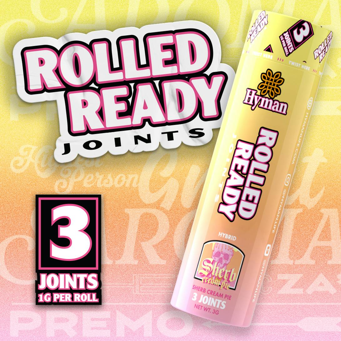 HYMAN Sherb Cream Pie | Rolled Ready — PRE_ROLLS