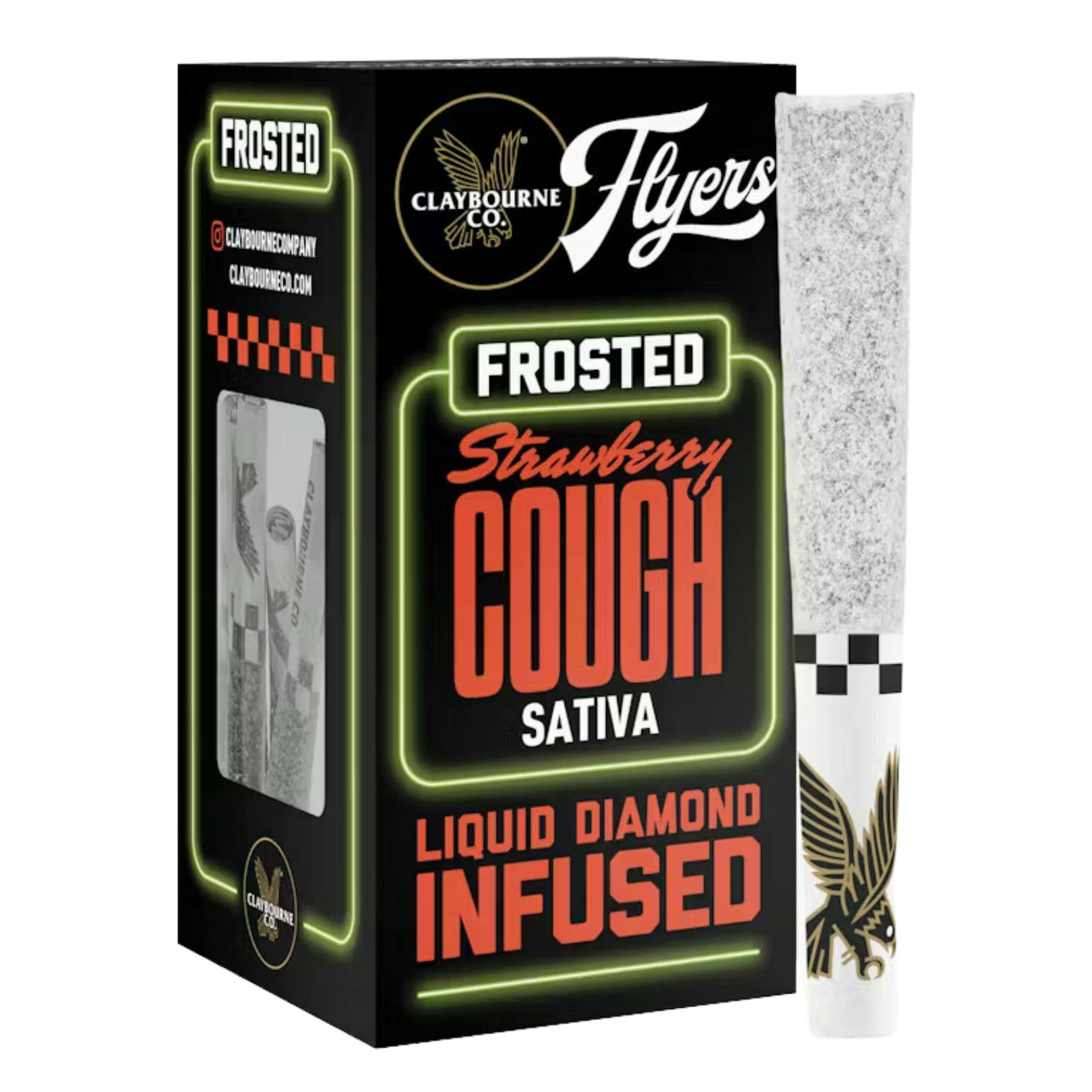 STRAWBERRY COUGH   LIQUID DIAMOND INFUSED THCa DUSTED 5PK PREROLLS