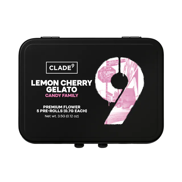 Clade9 Pre-Roll Pack Lemon Cherry Gelato 5pk/3.5g (hybrid, packs)