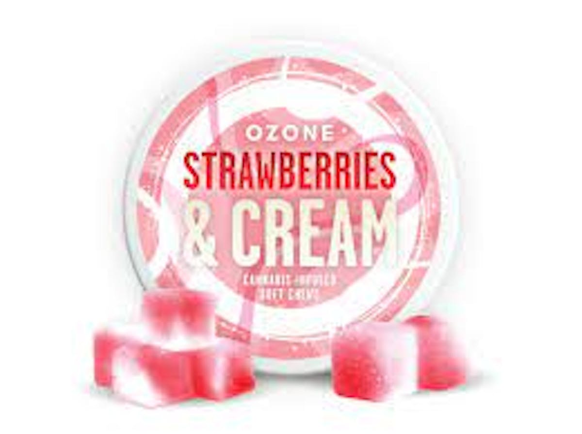 Photo of Ozone l Strawberries & Cream Soft Chews 10pk l 100mg