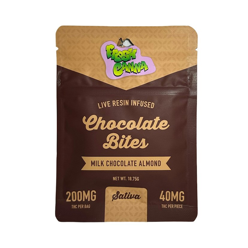 Fresh Canna | 200mg Chocolate Bites | Milk Chocolate Almond