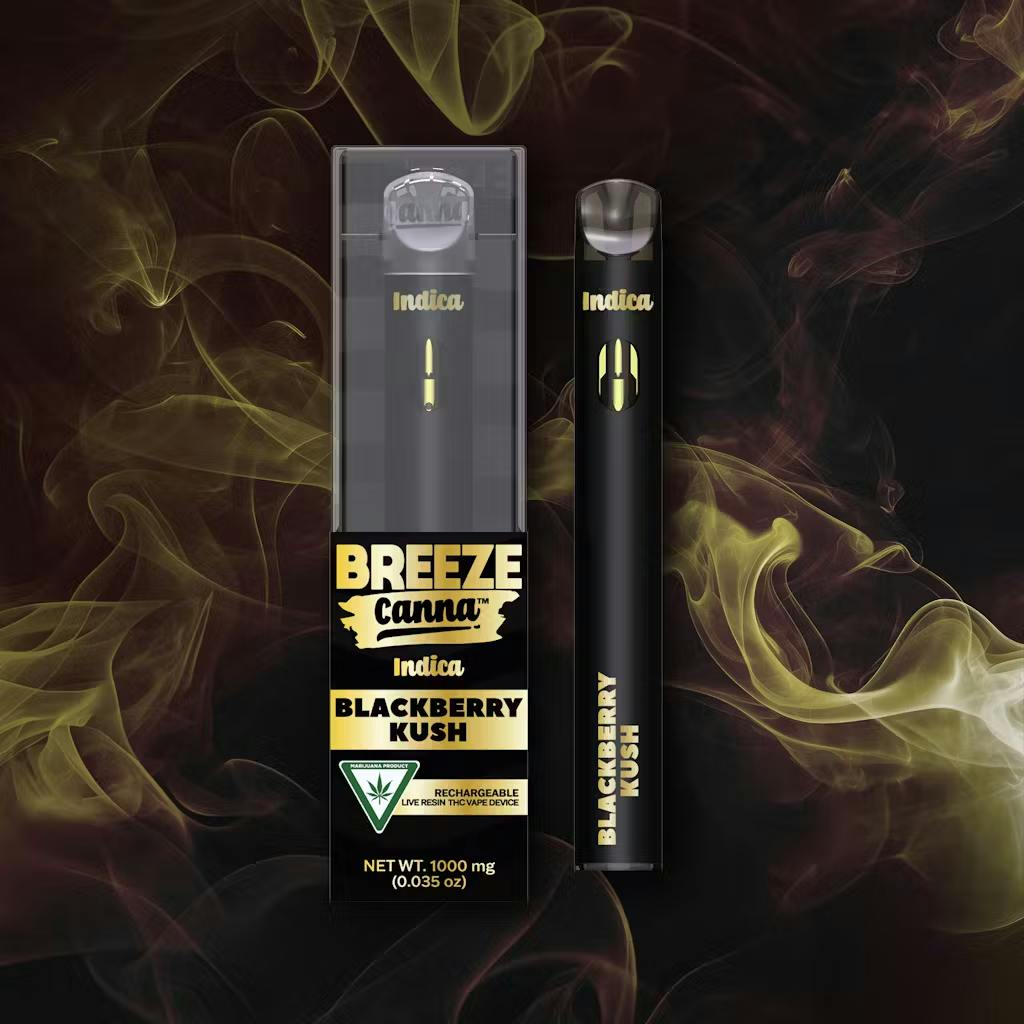 Breeze - 1g Live Resin Disposable - Blackberry Kush