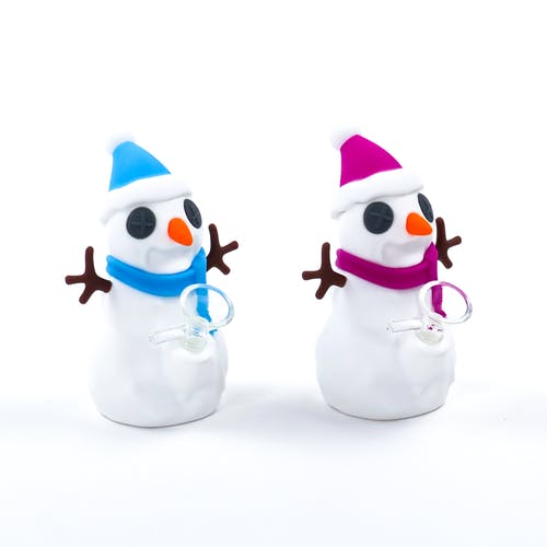Product: 5.5" Silicone Snowman Bong with Flower Bowl | Luvbuds