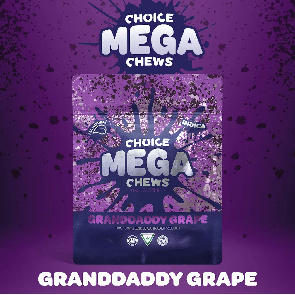 Choice | Mega Chews - 200mg - Granddaddy Grape (Indica)