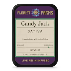 Florist Farms | Candy Jack - Live Resin Infused - joint 5pk