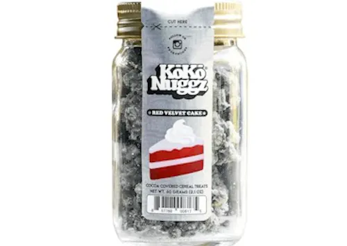 Koko Nuggz | Red Velvet | Cocoa Covered Crispy Treats | 10mg THC / Serving | 10pk-active