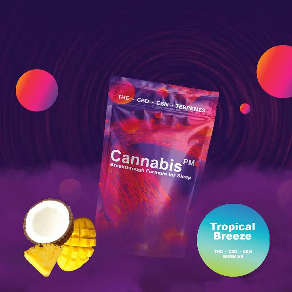 CannabisPM - 50mg THC:50mg CBD:50mg CBN Gummies - Tropical Breeze