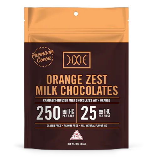 Dixie 25mg Orange Zest Milk Chocolates /250mg-1