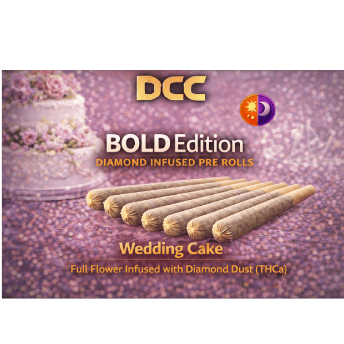 Product Wedding Cake (H) Diamond Infused | Pre-Rolls | 0.5g 7pk