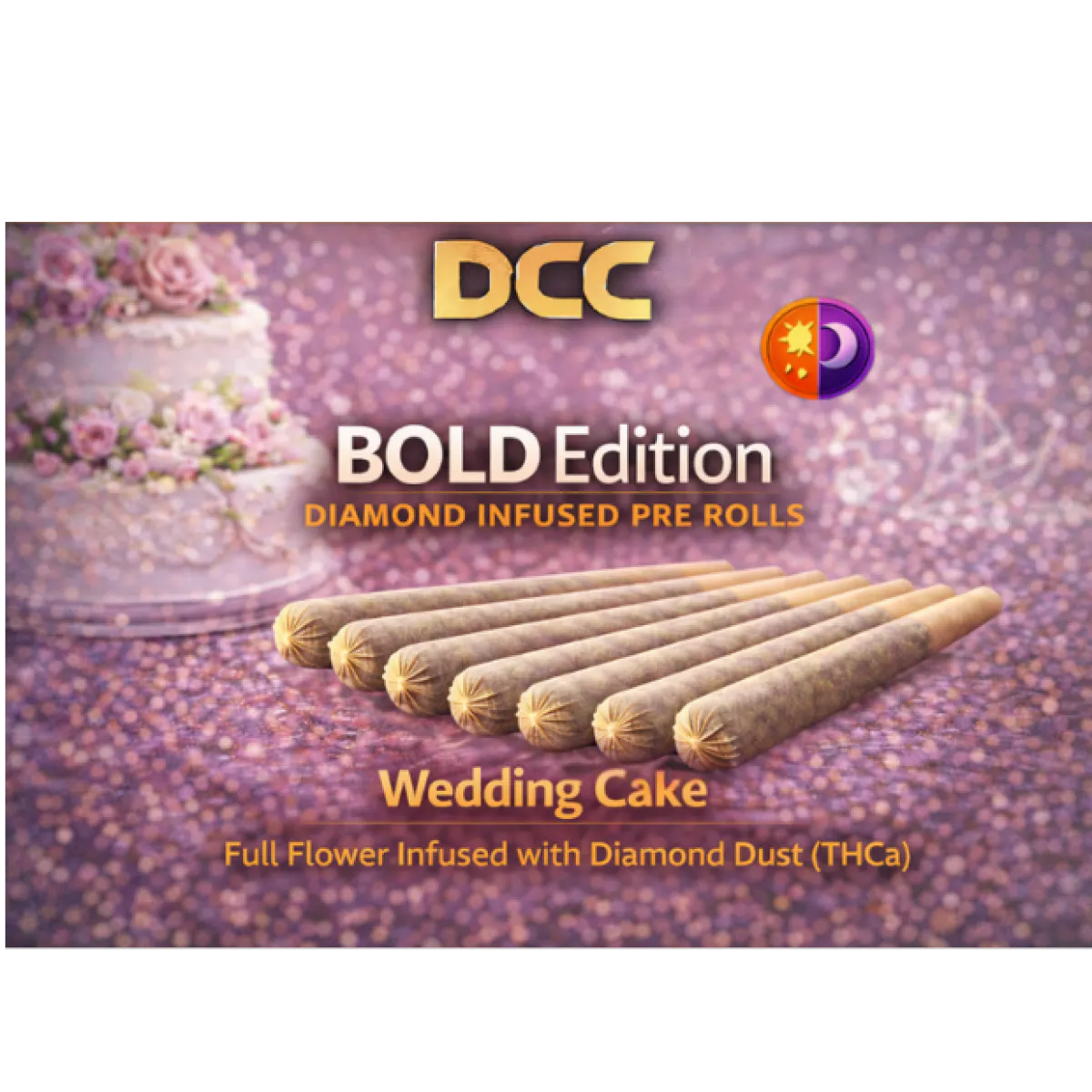 DCC Bold Edition Wedding Cake Diamond Infused Pre-Roll .5g (7pk) 1/8oz ...