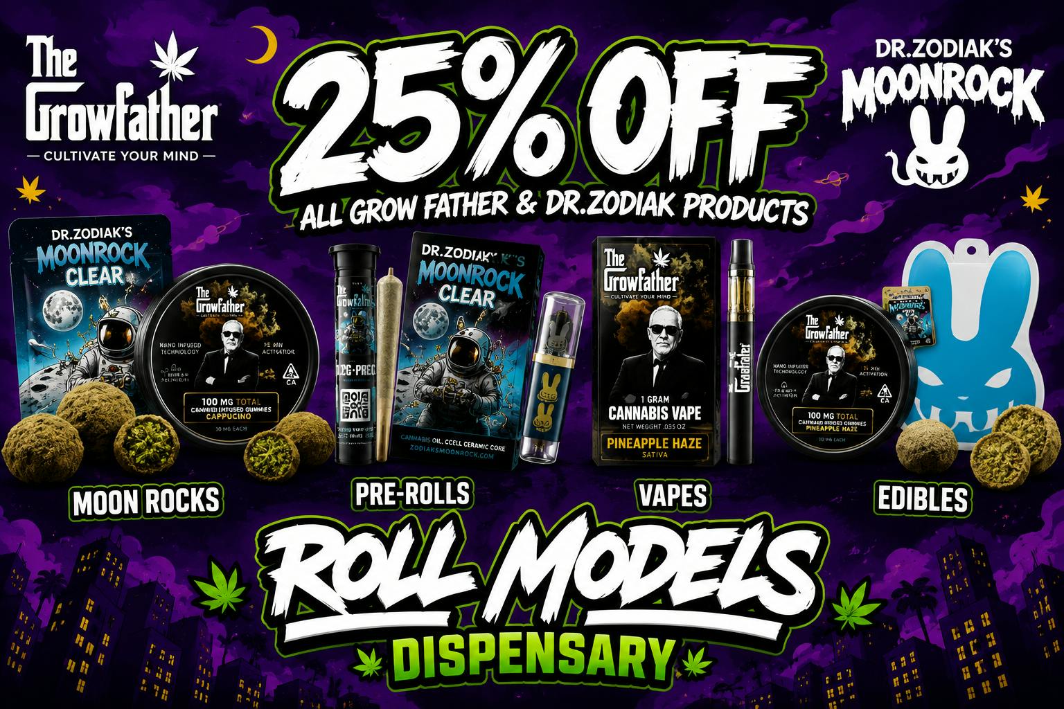 25% OFF Growfather and Dr.Zodiak's Products 