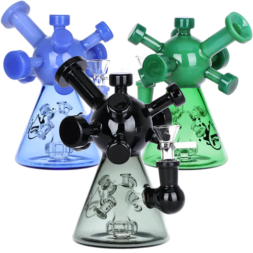 Pulsar – Molecule Glass Water Pipe | 7′ | 14mm F-3