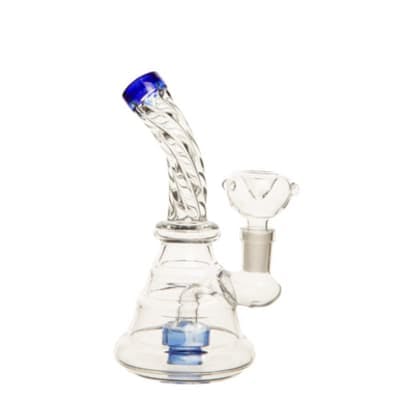 Image of 6" Twin Dab Rig with Flat Top With Banger