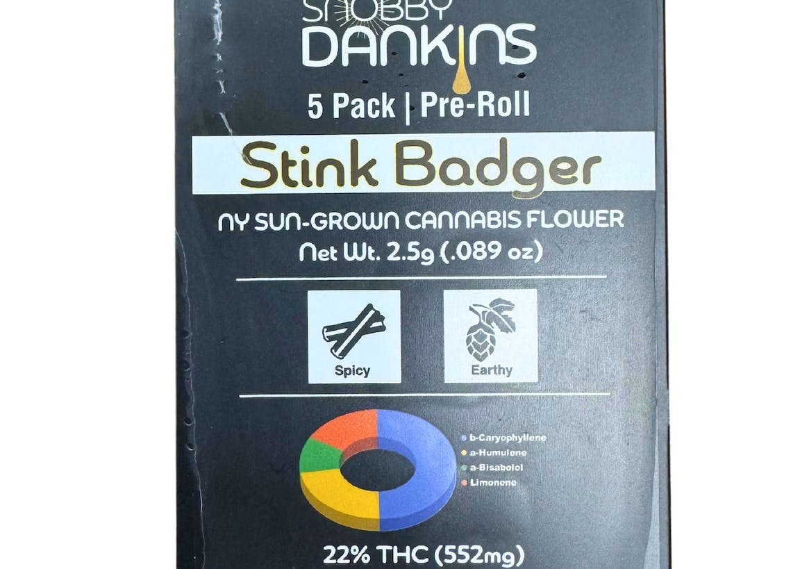 Product: Snobby Dankins | Stink Badger | Pre-Rolls (5 pack)