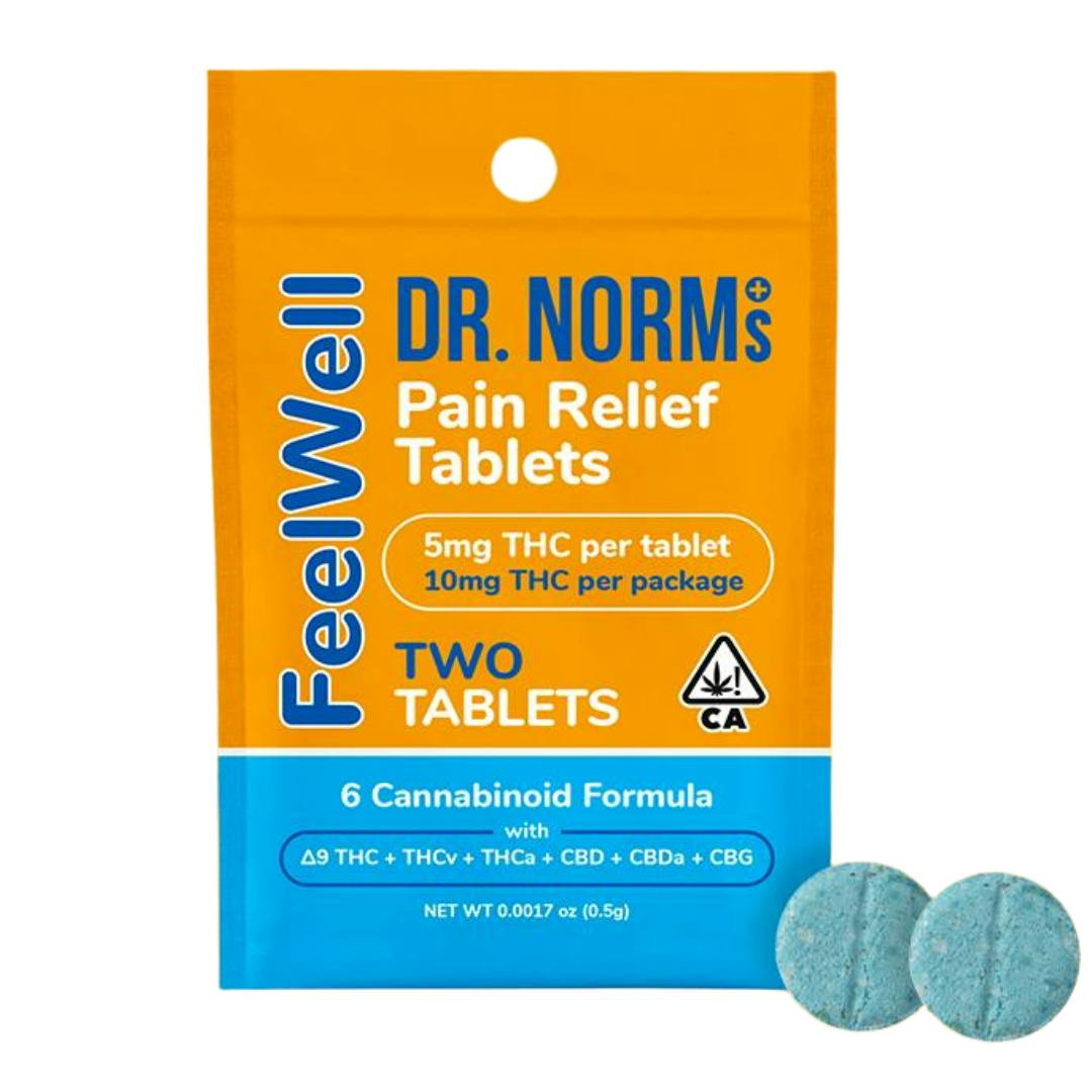 FEELWELL PAIN RELIEF TABLETS 2PK (5MG THC/ 2.5MG THC-V/ 30MG CBD/ 5MG THCA/ 5MG CBDA/ 5MG CBG)-0