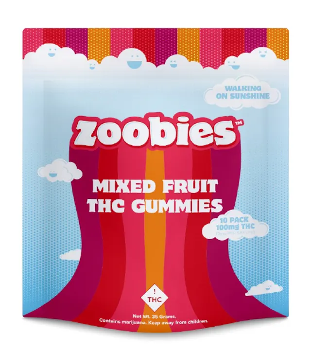 Zoobies Gummies Mixed Fruit Hybrid 10pk/100mg (2.8g)