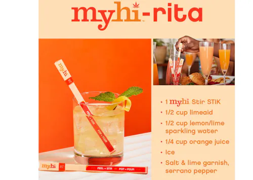 MyHi | Boisterous Berry | THC Infused Drink Mix | 10mg Stir Sticks | 3pk-1