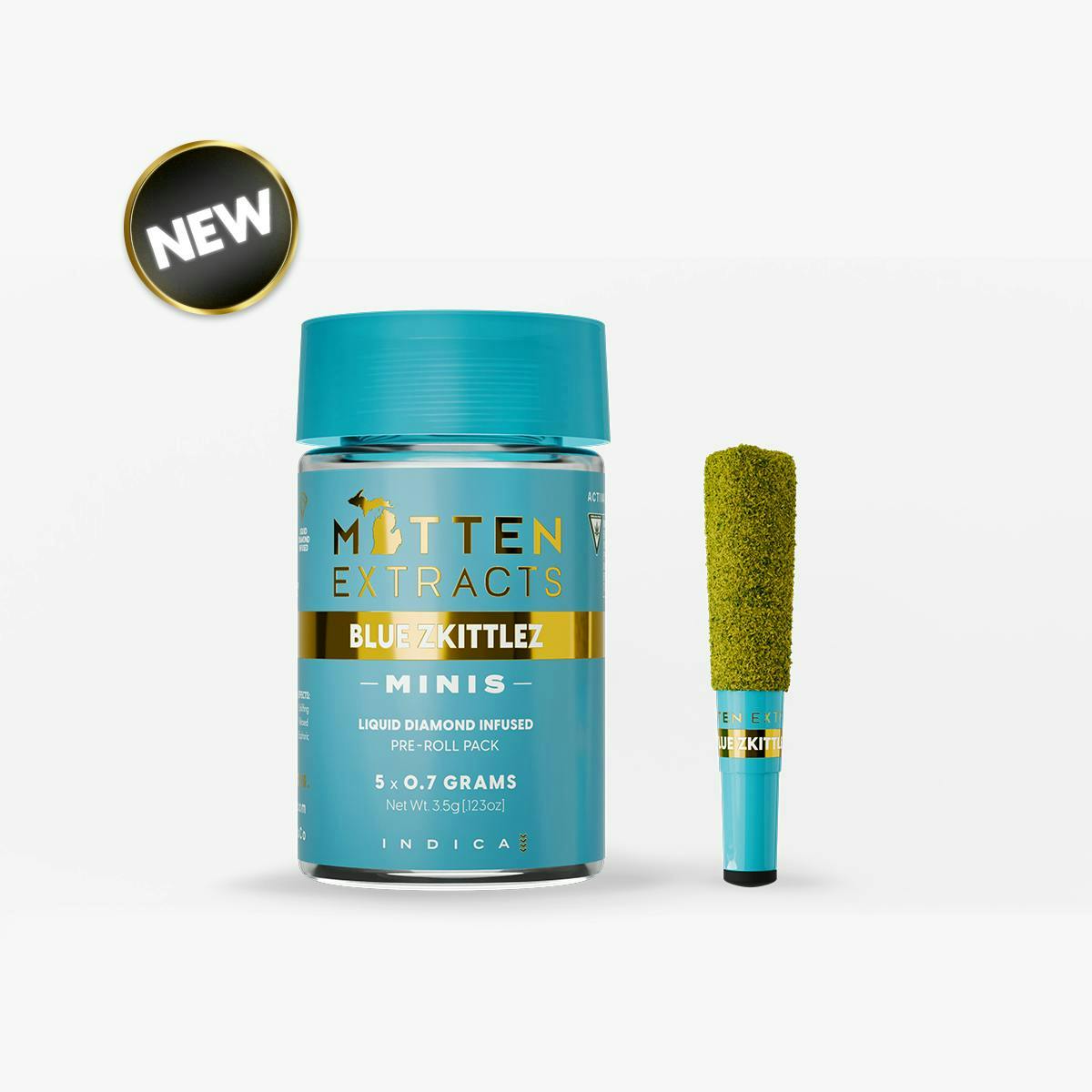 Mitten Extracts - 5-Pack .7g Infused Prerolls - Blue Zkittlez (I)