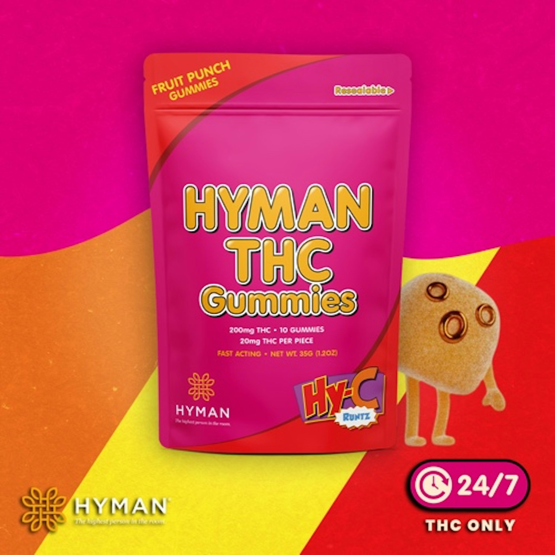 Hyman - HY-C Runtz 200mg Fast Acting Gummies