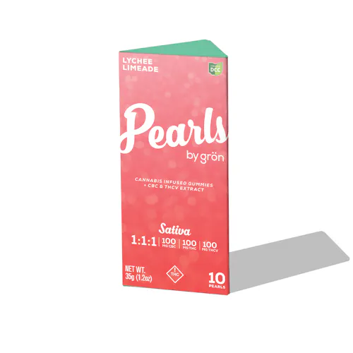 Gron | 1:1:1 THCV:THC:CBC Lychee Limeade Pearls | 100mg | Sativa-1