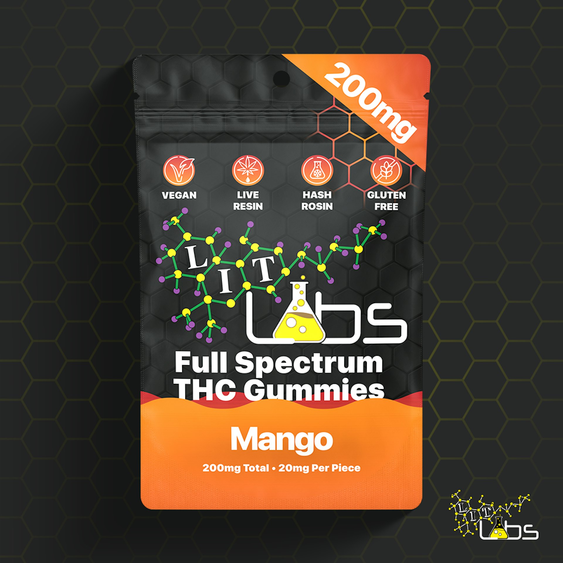 Lit Labs - Mango 200mg Gummies