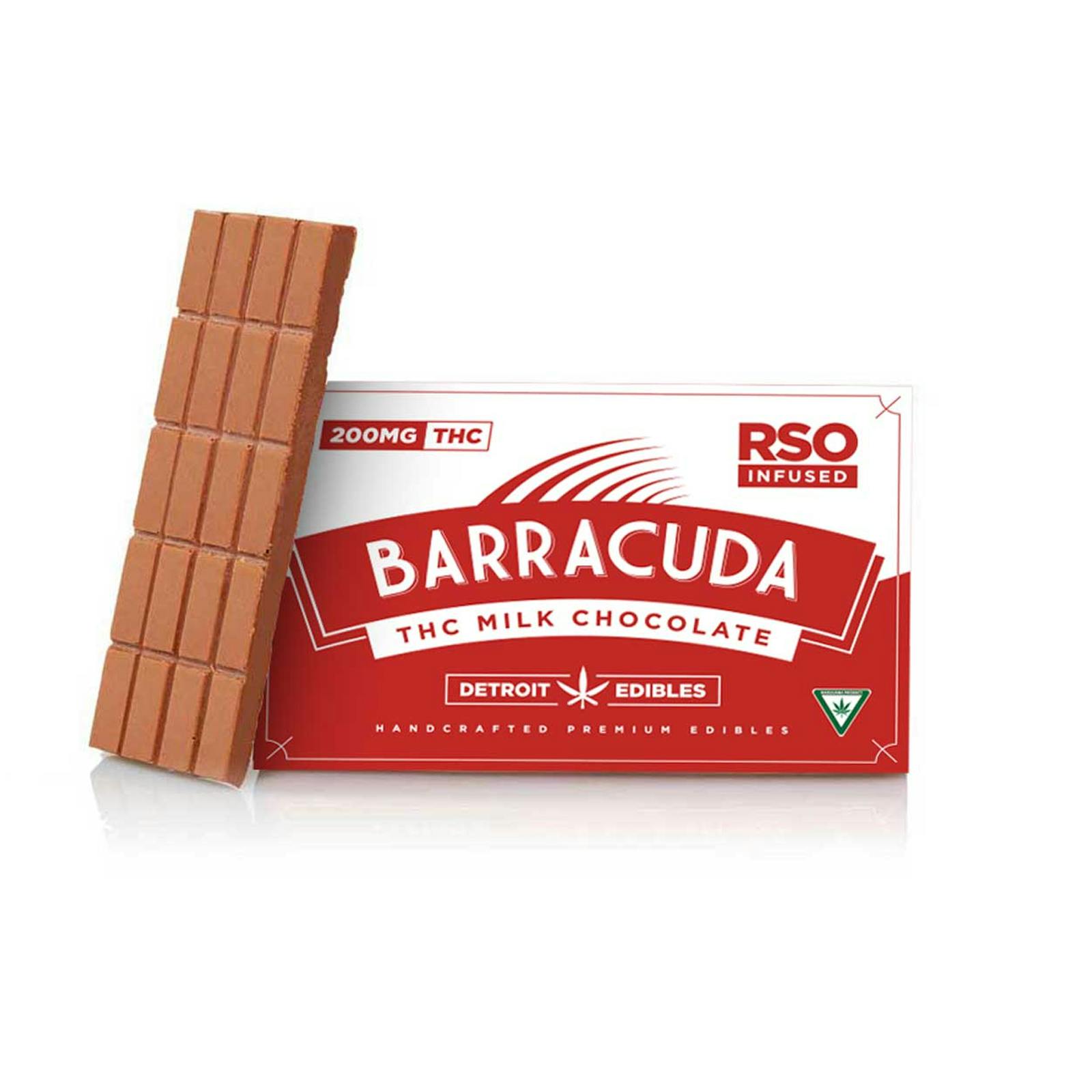 Product: Detroit Edibles | Barracuda Bar - 200mg - RSO Milk Chocolate