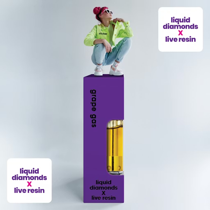 Stickee Live Resin x Liquid Diamonds Cart | Grape Gas