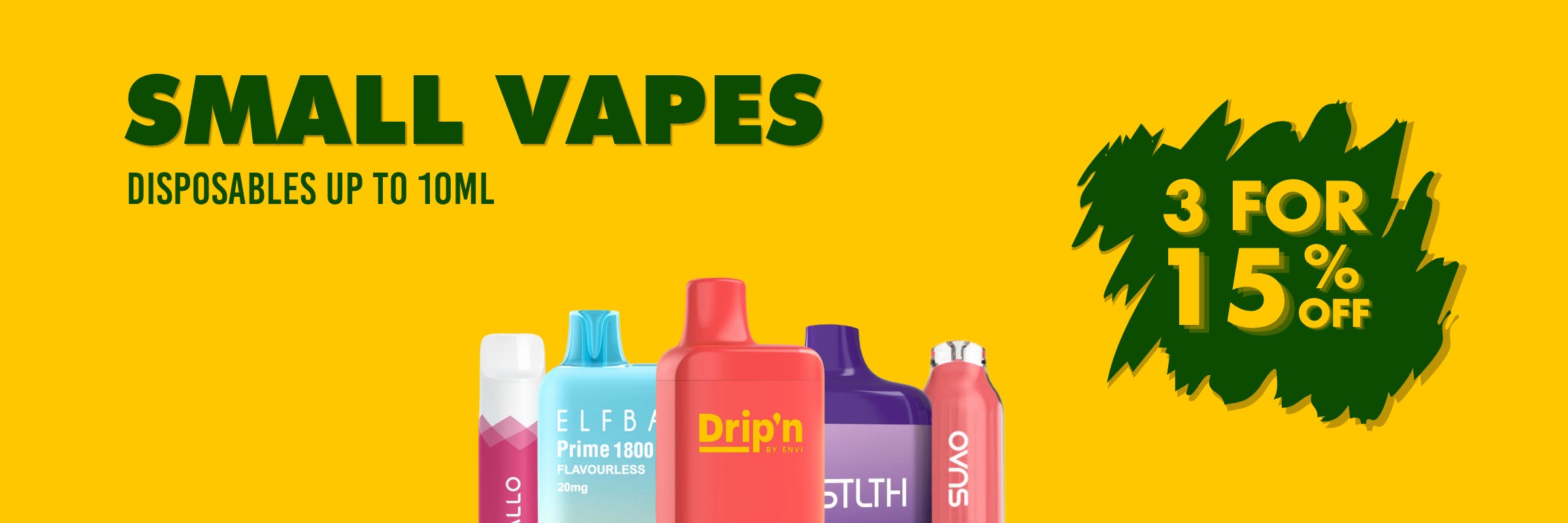 2ml, 6ml, 8ml, 10ml, Small Vapes, Vaping, Vape, Disposable, Insta Bar, Elf Bar Prime 1800, Vice 2500, ENVI Apex, Allo 1600, Allo Ultra, Allo 2500, OVNS 2500, OVNS Max 3K, King Bar, King Zero Bar, Delta Mesh IQ, STLTH Eco, Icon Bar, Drip'n 8ml, Fruits, Candy, Juice, Soda, Tobacco, Menthol, Ice, Flavourless