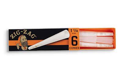 Product: Zig-Zag | 1 1/4 Ultra Thin Cones | 6 Pack