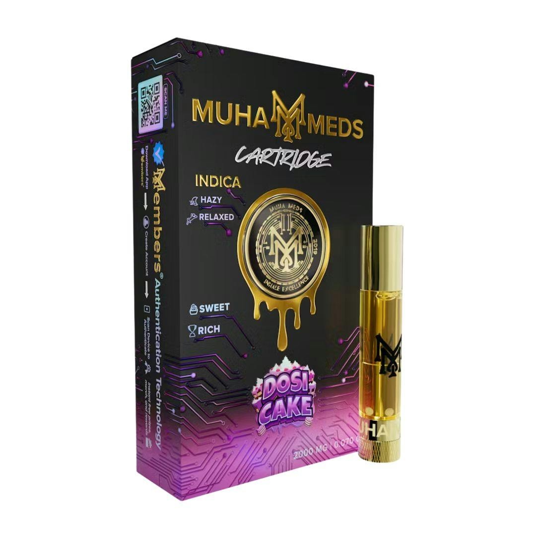 Muha Meds - 510 Vape Cartridge - - Indica - **DOSI CAKE** (4/$40)