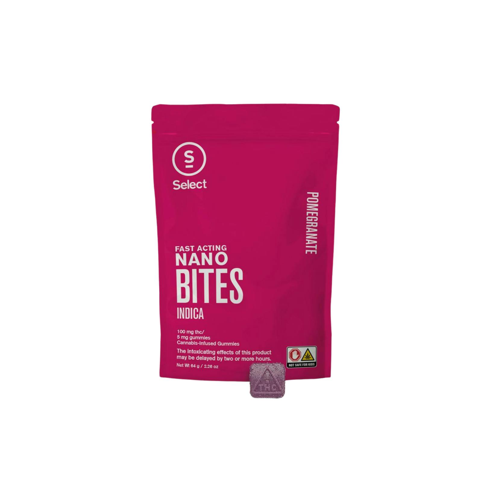 Select - Pommegranate Nano Bites 20pk - 100mgSelectIndicaTHC: 100 mg4th of July Weekend! Spend $750 get $145 Off+6