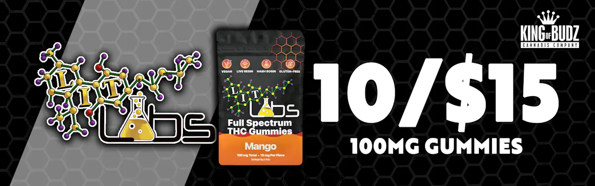 Lit Labs 100mg Gummies 10 For $15