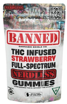 Banned - Strawberry - 200mg Nerdless Gummies