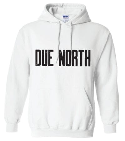 White DNCC Fleece Hoodie SMALL Due North Cannabis Co. Churchill