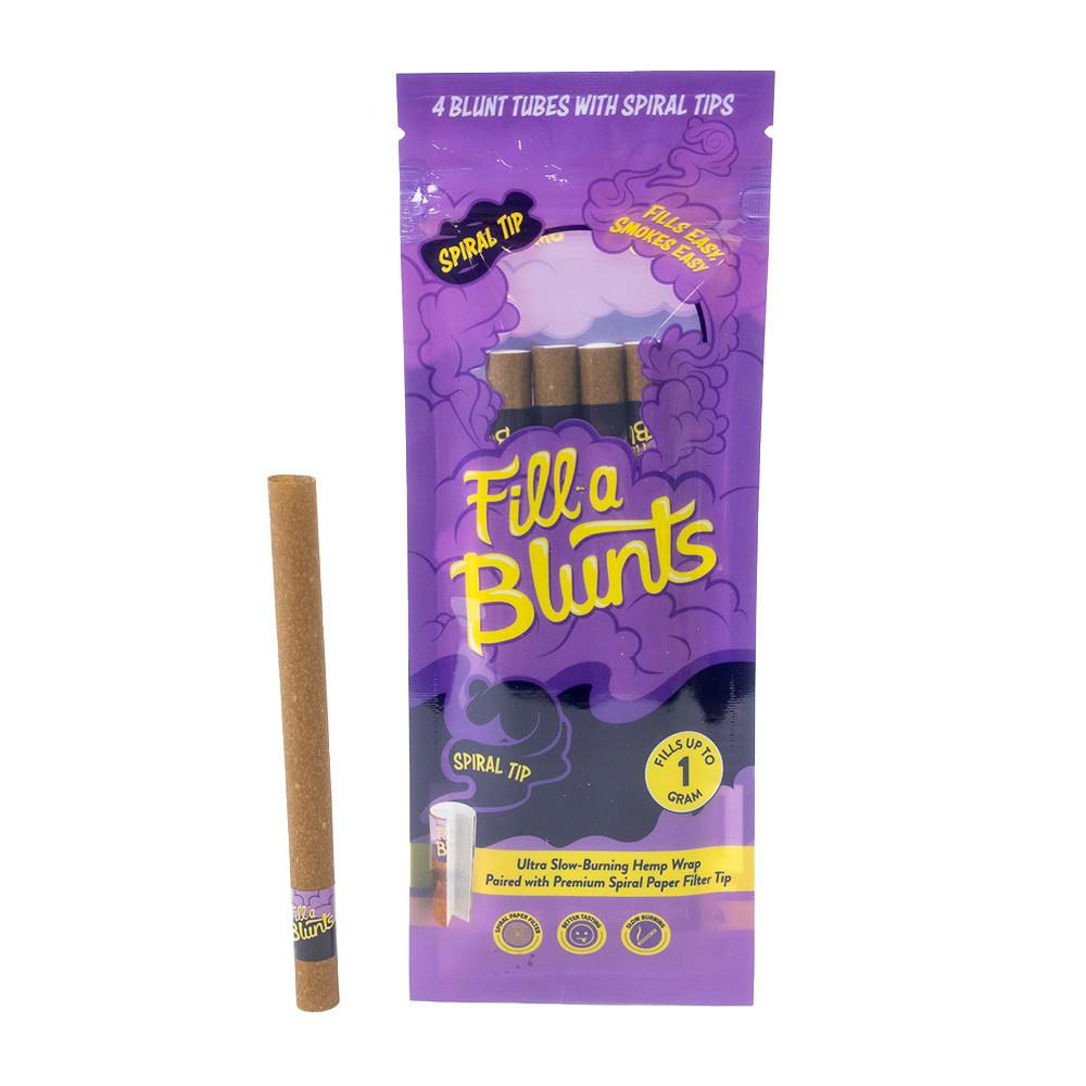 Fill-A-Blunt | 4pk Fillable Pre-rolled Blunts w/ 11mm Spiral tip
