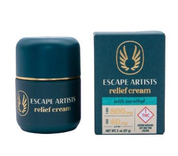 Escape Artists - Menthol Relief Cream 20:1 (40mg THC/800mg CBD)