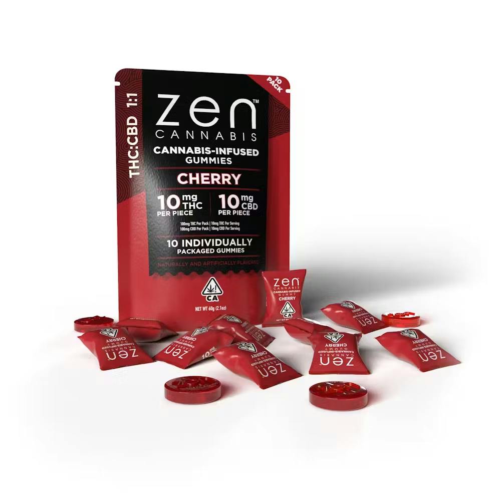 Product Cherry Gummies 1:1 THC:CBD | Edibles | 200mg