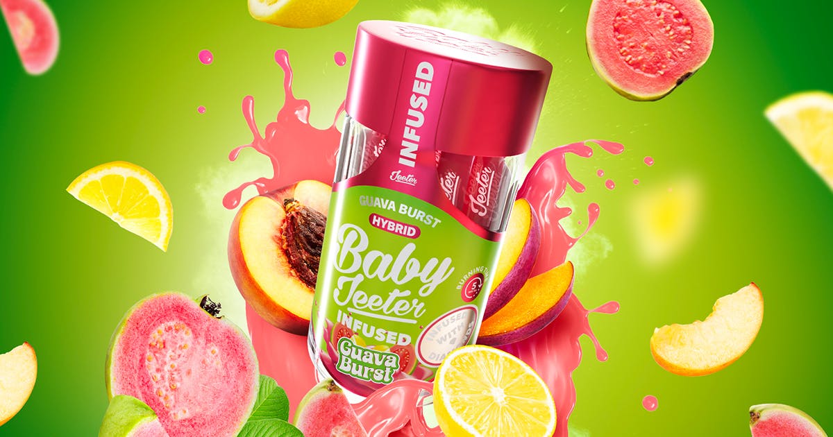 Product: Jeeter | Guava Burst Infused Baby Jeeters 5pk | 2.5g