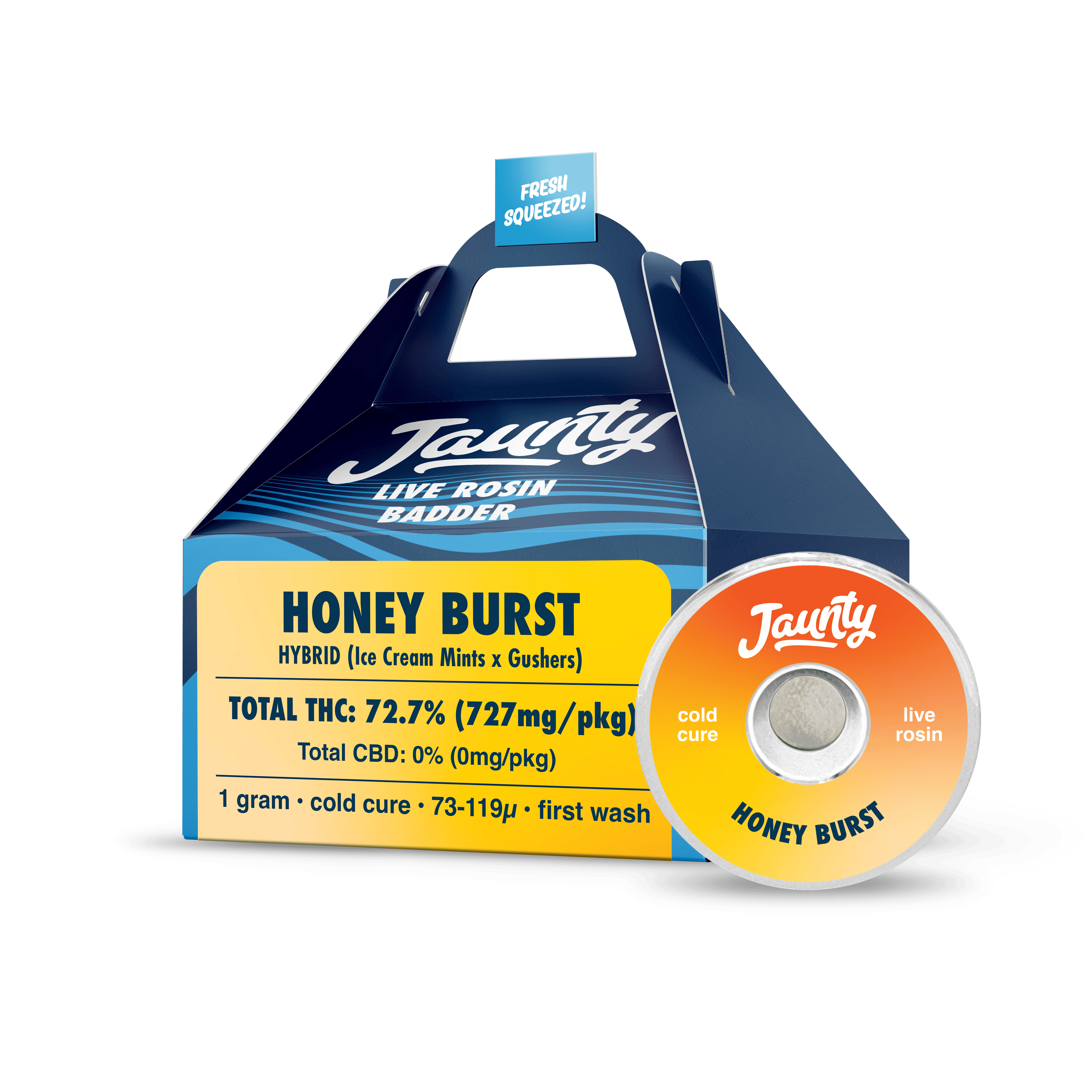 Honey Burst | Cold Cure | Live Rosin | Hybrid |  1g by Jaunty