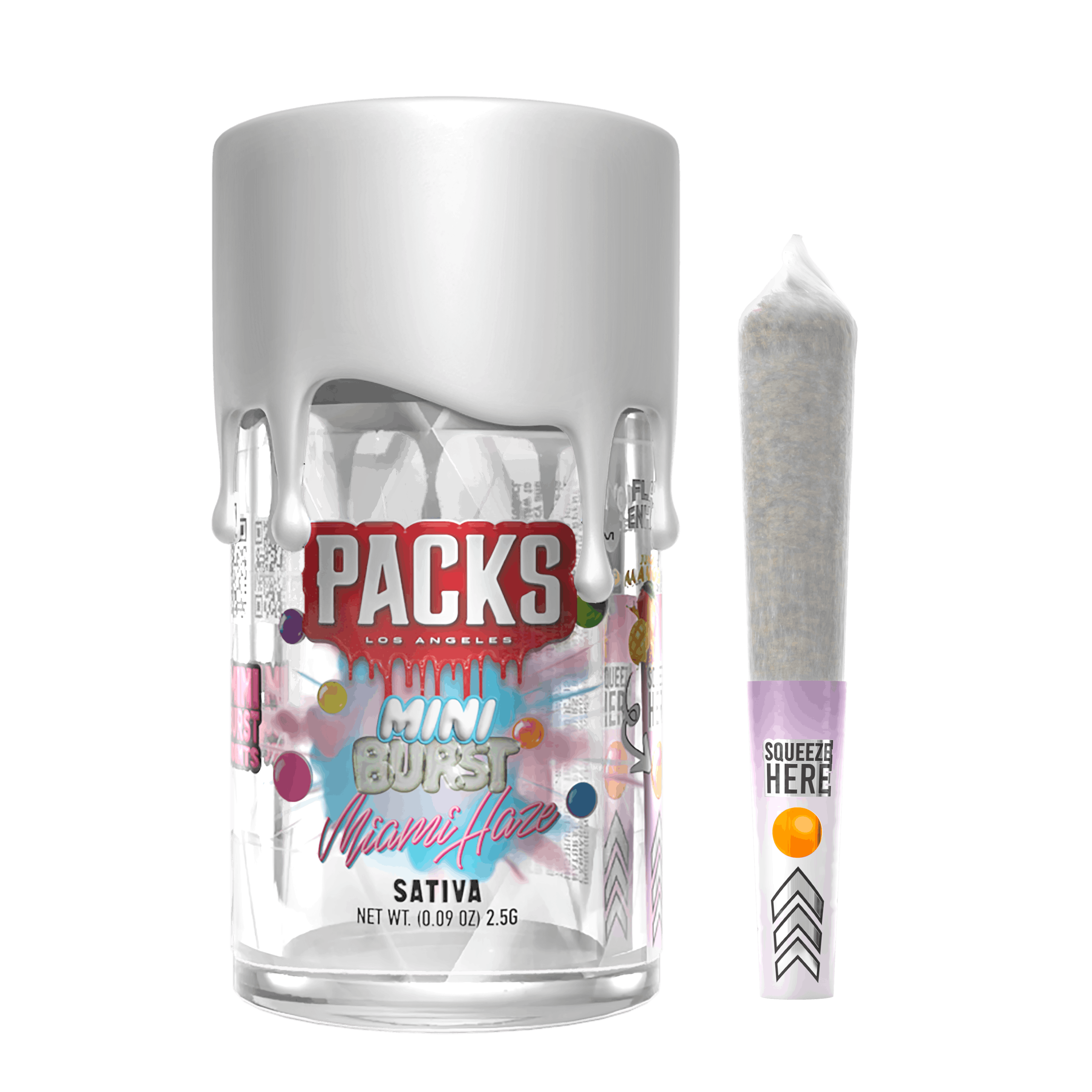 MIAMI HAZE | Packs Mini Bursts - 5 Pack Infused Mini Joints | 2.5G