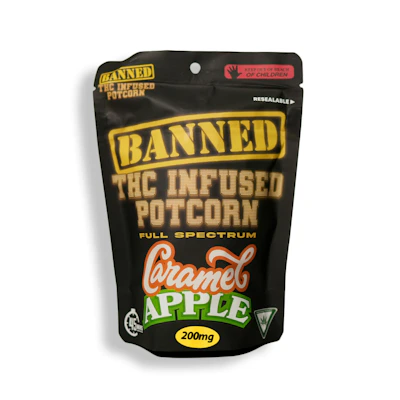 Banned - 200mg Potcorn - Caramel Apple - EDIBLES by Banned at King of Budz
